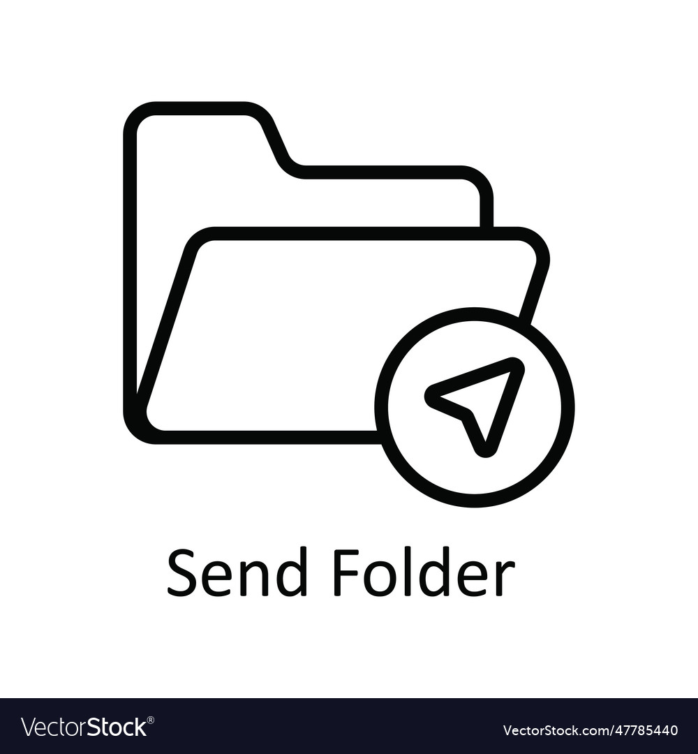 Send folder outline icon design