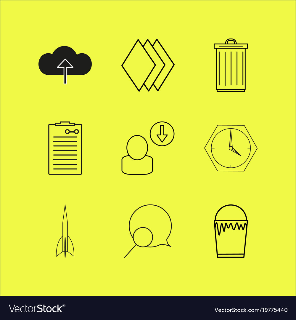 Web linear icon set simple outline icons