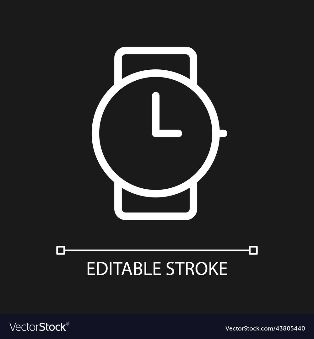 Armbanduhr Pixel perfekt weiß linear ui icon
