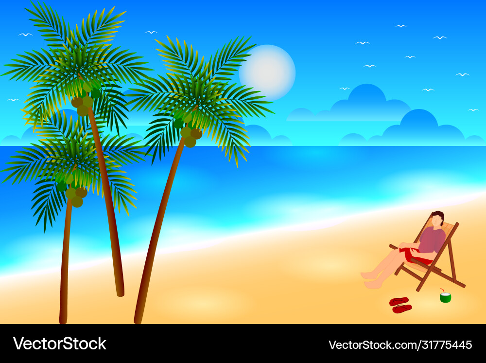 Beach Royalty Free Vector Image - VectorStock