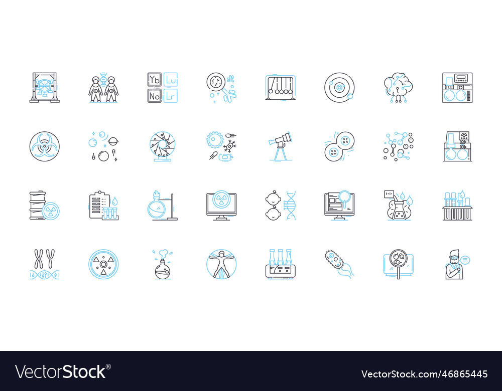 Computer science linear icons set algorithm