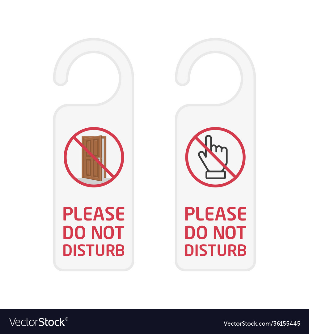 Do Not Disturb Sign Royalty Free Vector Image - Vectorstock