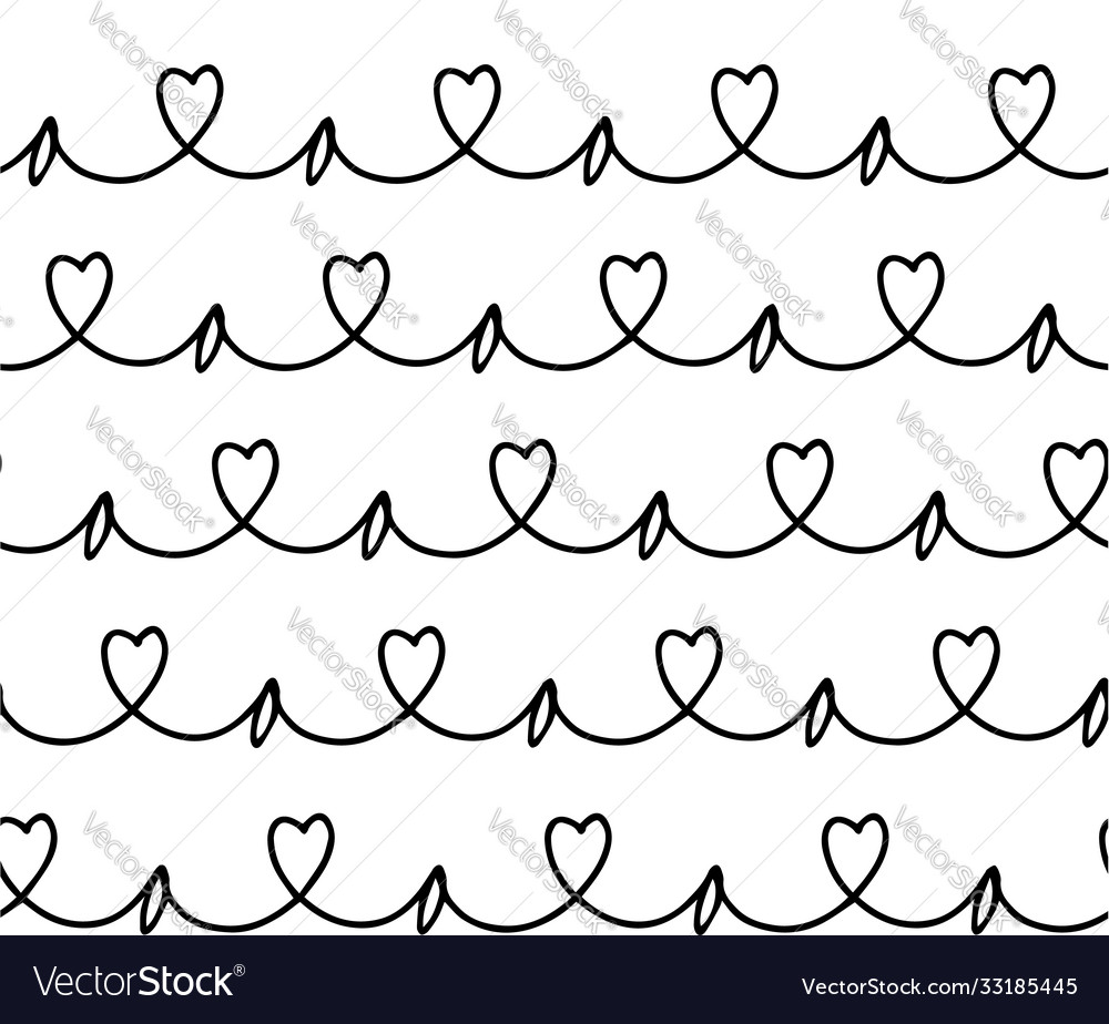 Hand drawn seamless pattern continuous vector image Hand drawn seamless pattern continuous