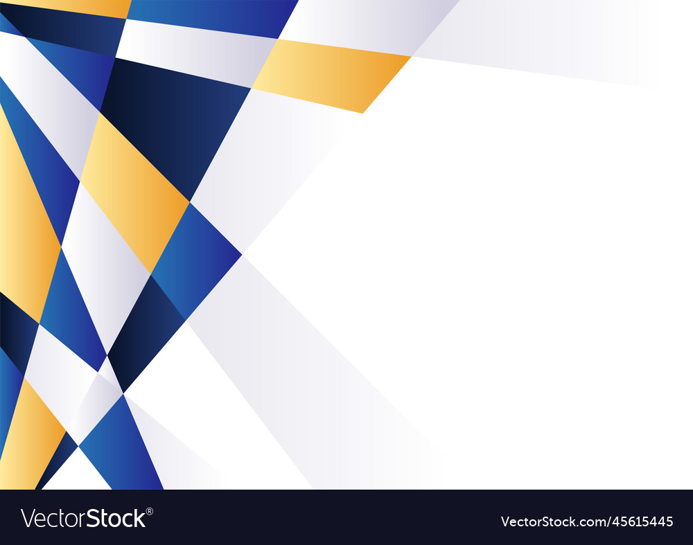 Modern blue and gold shape background Royalty Free Vector