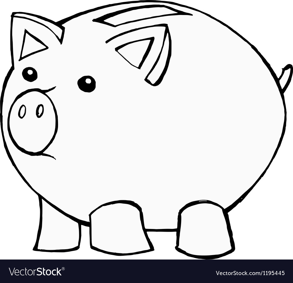 Piggy bank Royalty Free Vector Image - VectorStock