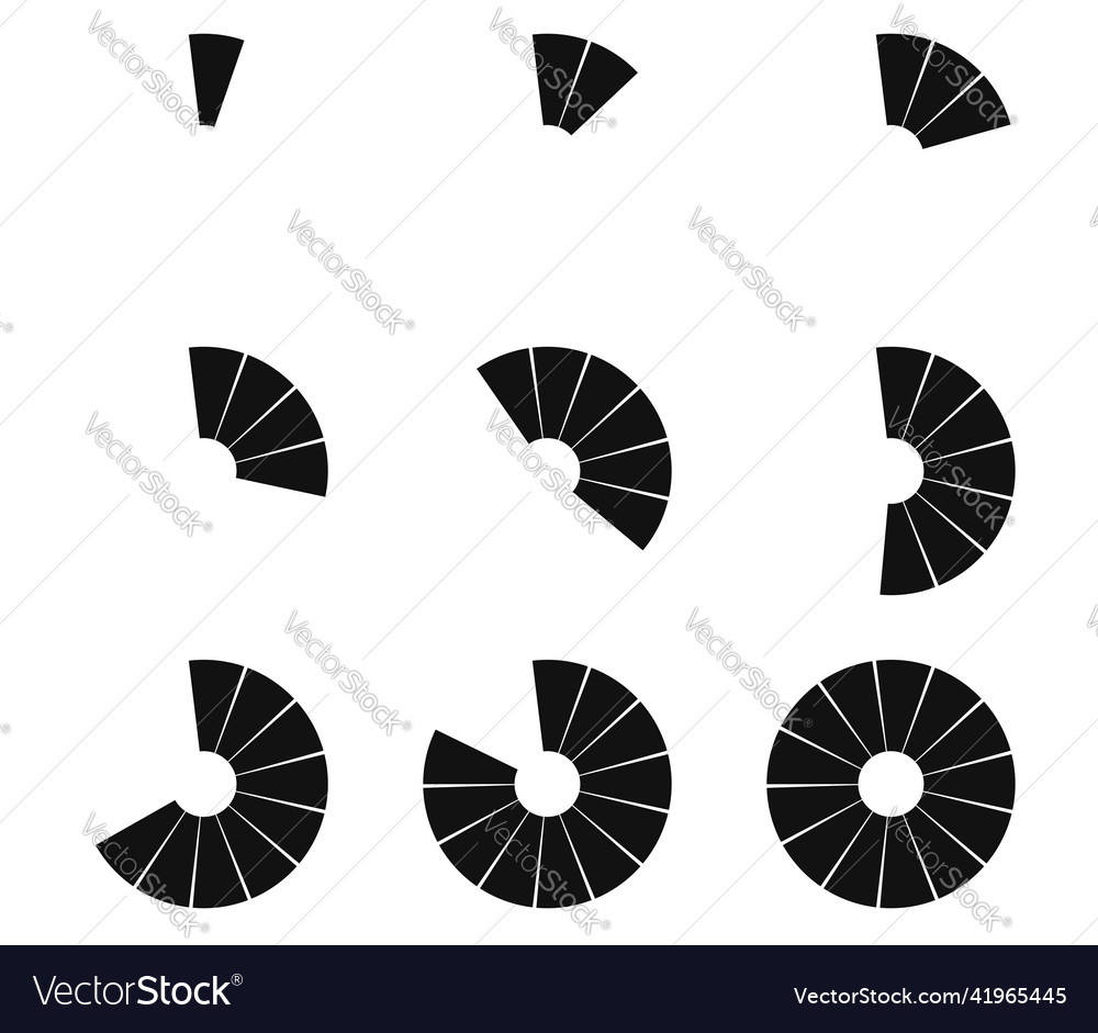 Preloader circular loading bar pie chart vector image Preloader circular loading bar pie chart
