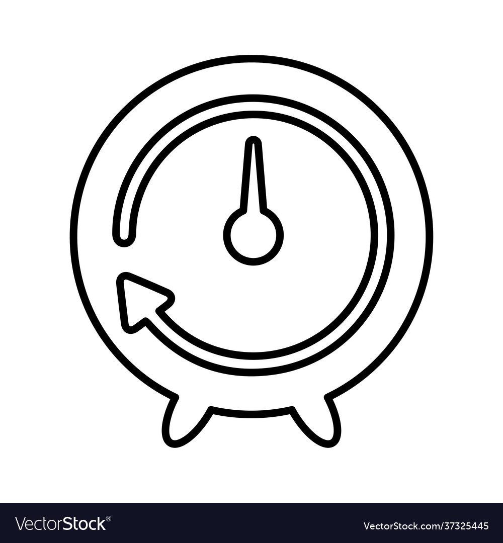 Repeat clock reload refresh time icon outline