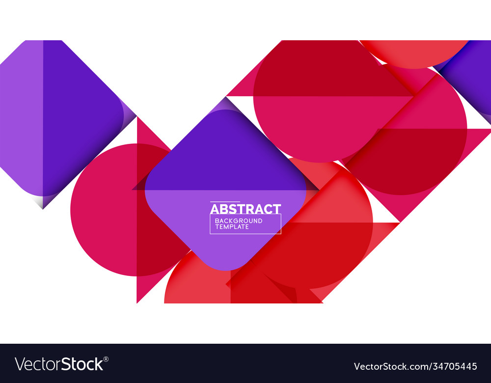 Simple circles and triangles abstract background vector image Simple circles and triangles abstract background