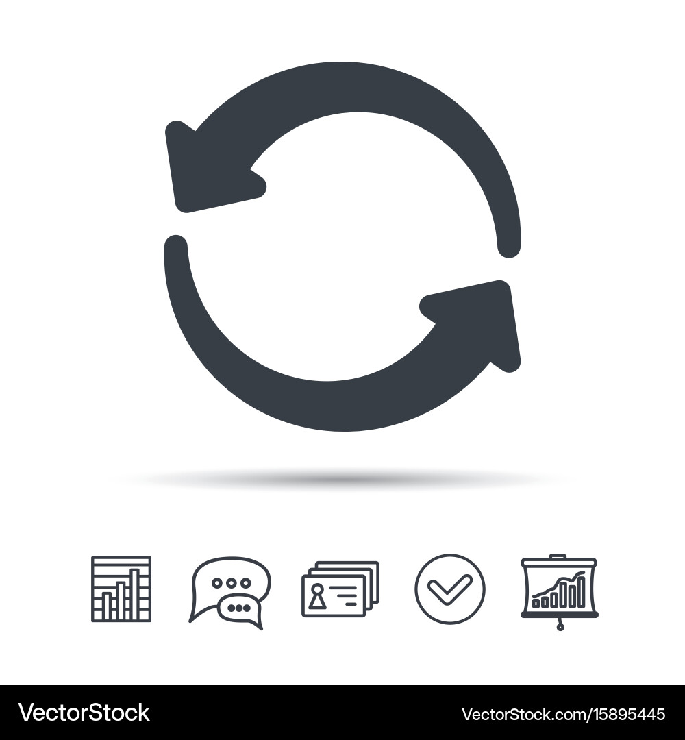 Update icon refresh or repeat sign Royalty Free Vector Image