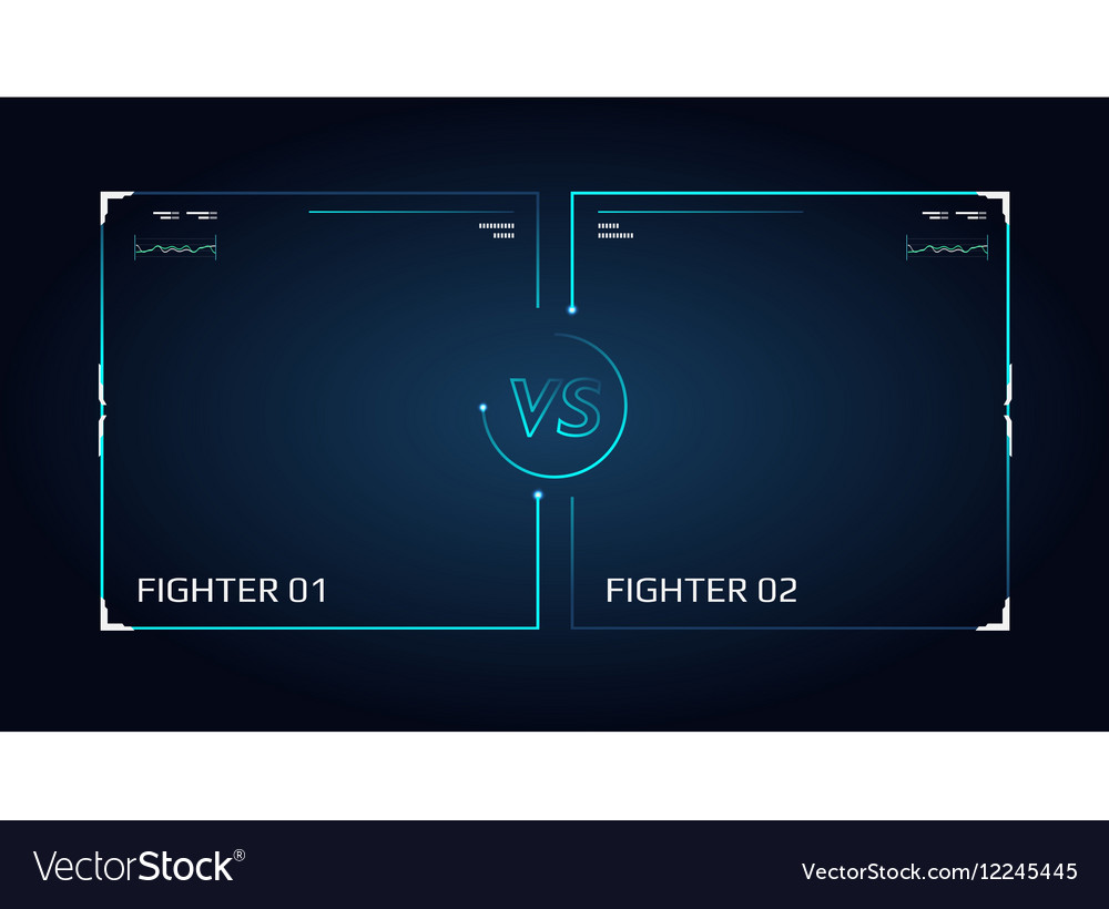 Versus screen design announcement of a two Vector Image