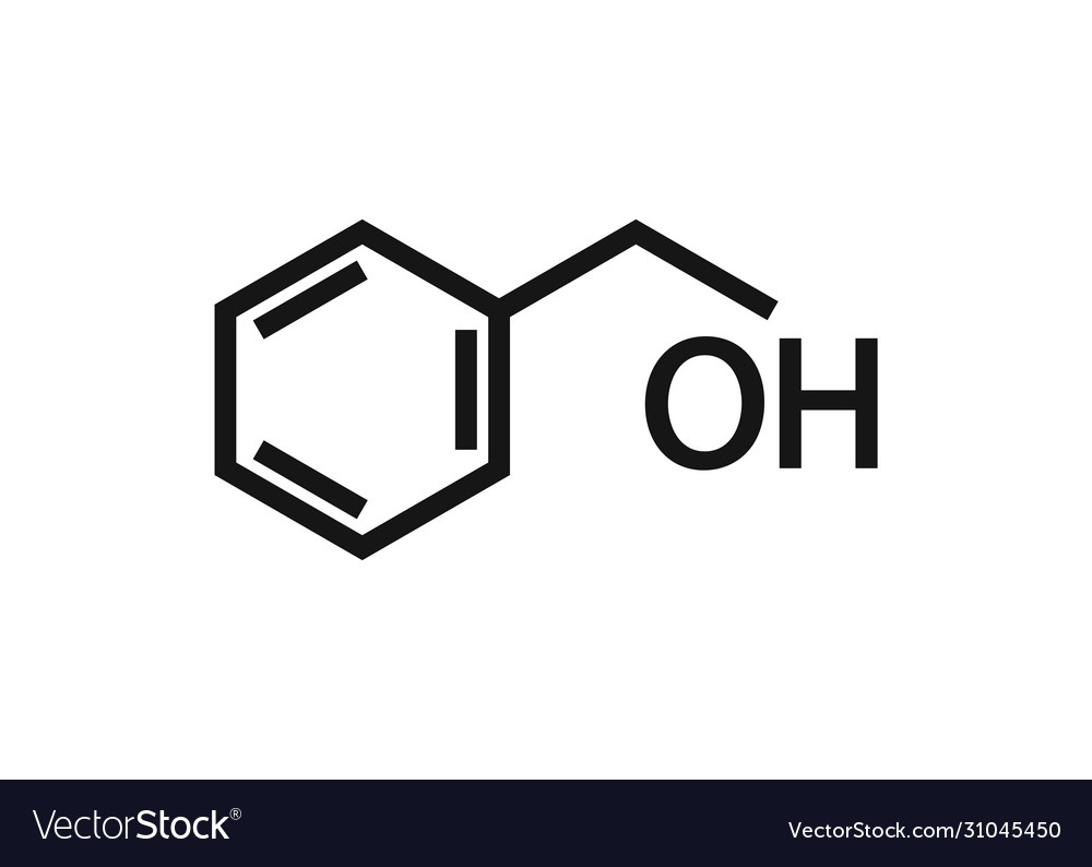 Chemical formula flat design line icon Royalty Free Vector