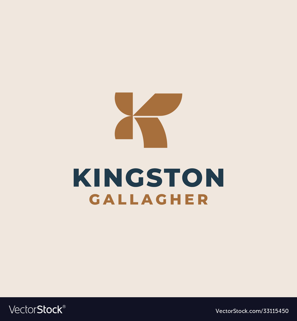Creative professional trendy monogram k logo vector image Creative professional trendy monogram k logo