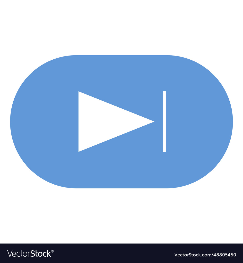 Fast forward button flat icon 02 vector image Fast forward button flat icon 02
