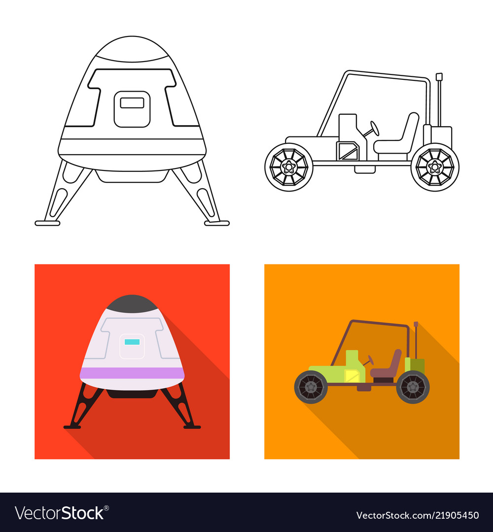 Isolated object of mars and space symbol