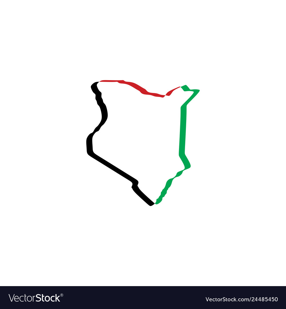 Kenya map icon symbol element