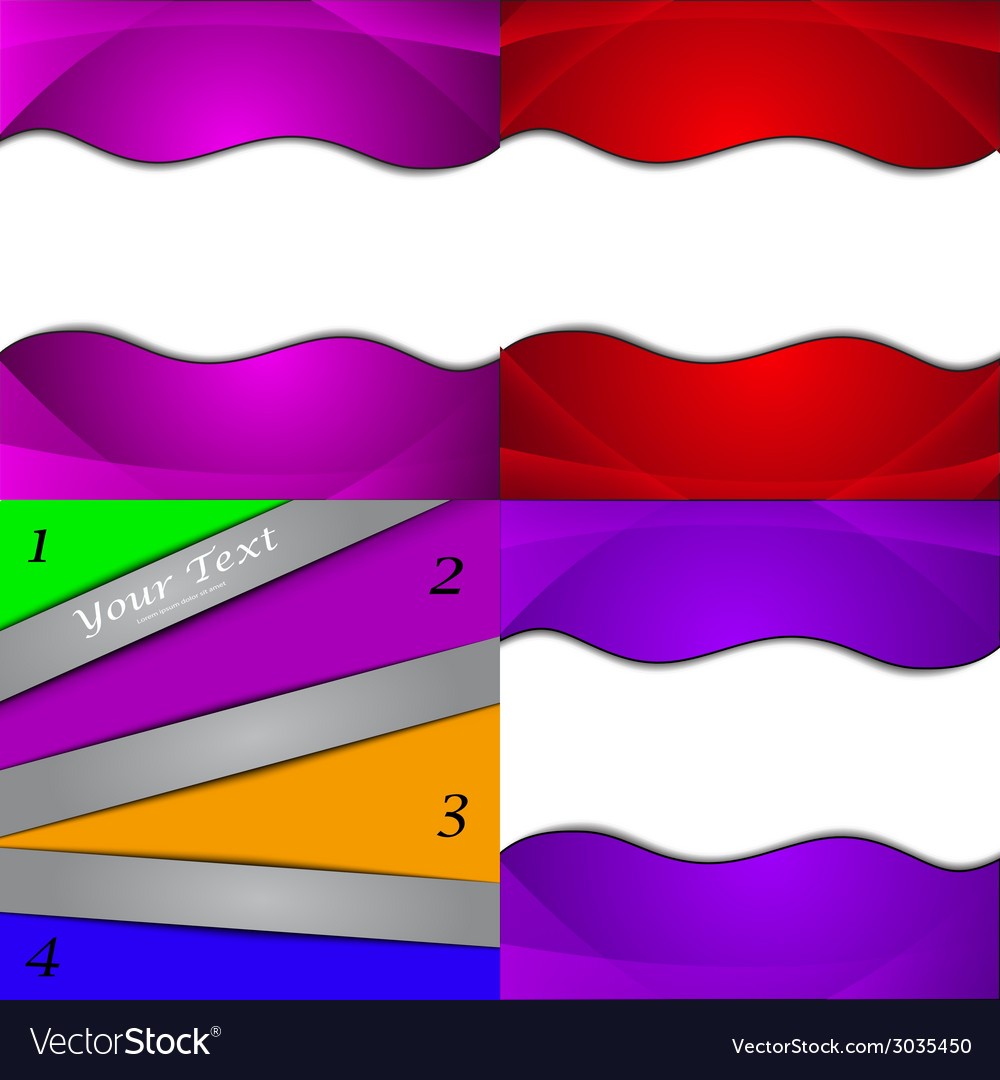 Set of bright abstract backgrounds design eps 10