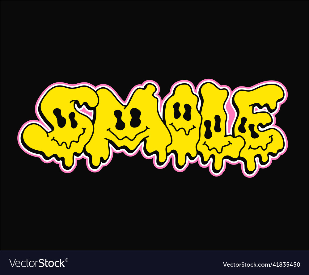 Smile zitmelt emoji face print für t-shirt