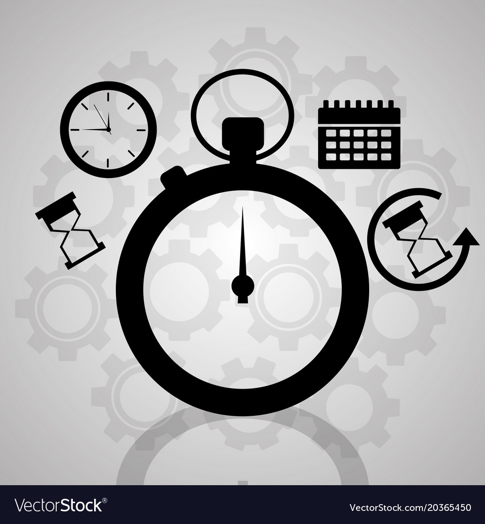 Time chronometer clock business plan Royalty Free Vector