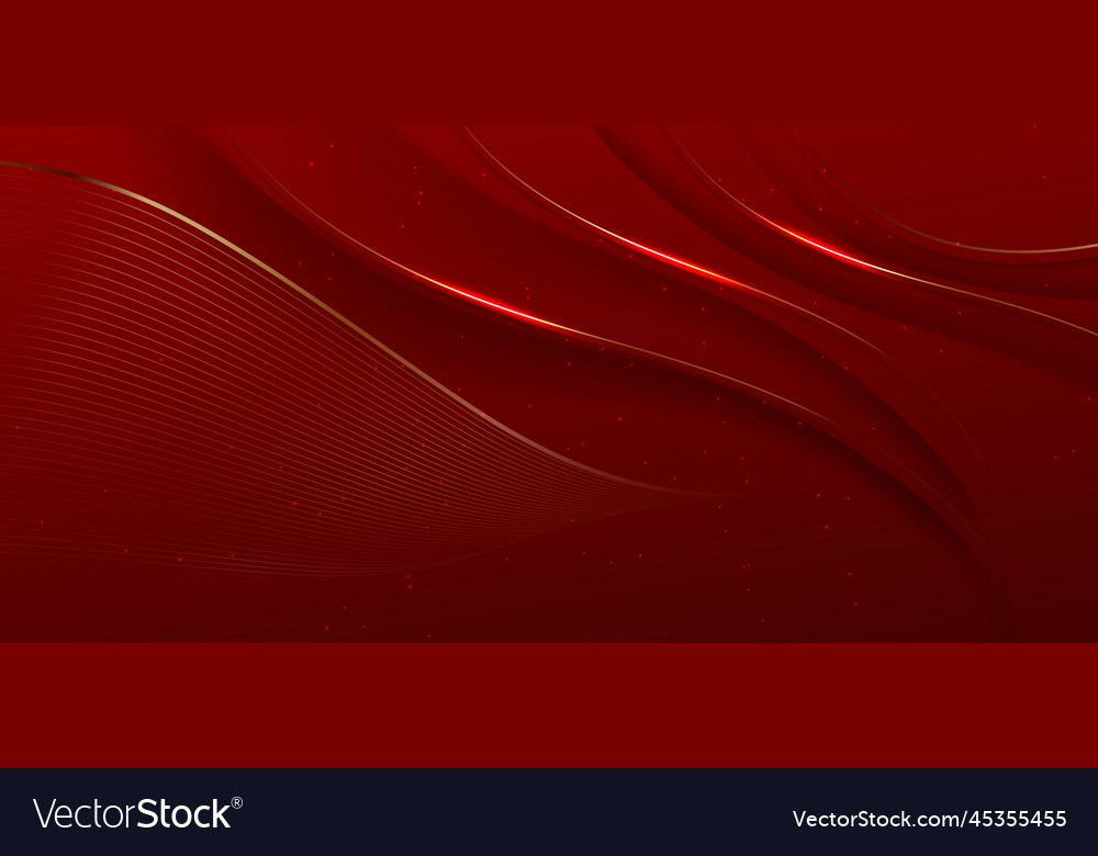 Abstract 3d curved red shape on background vector image Abstract 3d curved red shape on background