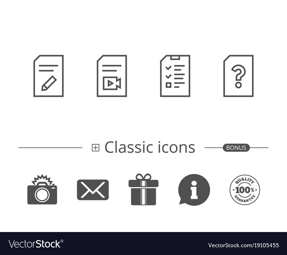 Document checklist and edit file line icons