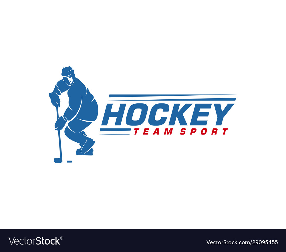 Hockey logo template player design