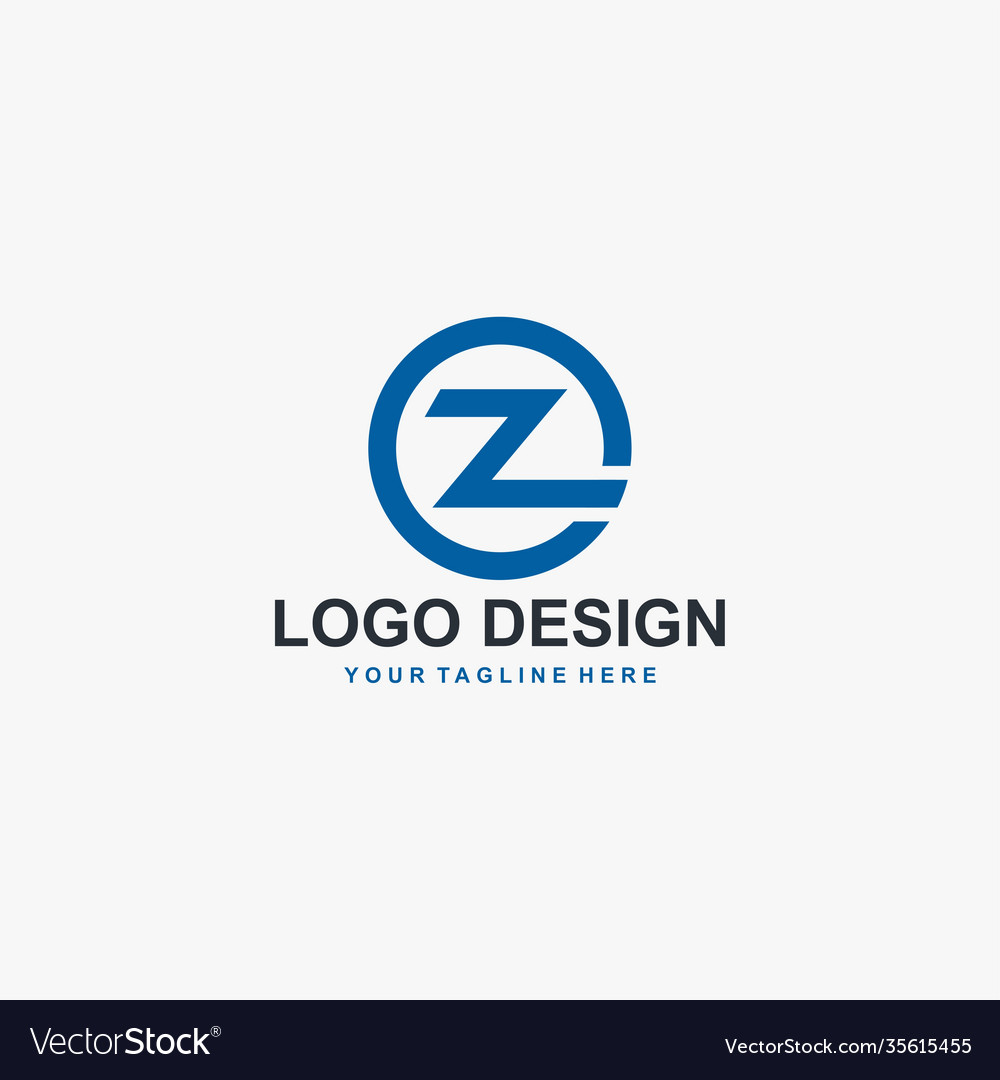 Letter oz logo design monogram o and z type Vector Image