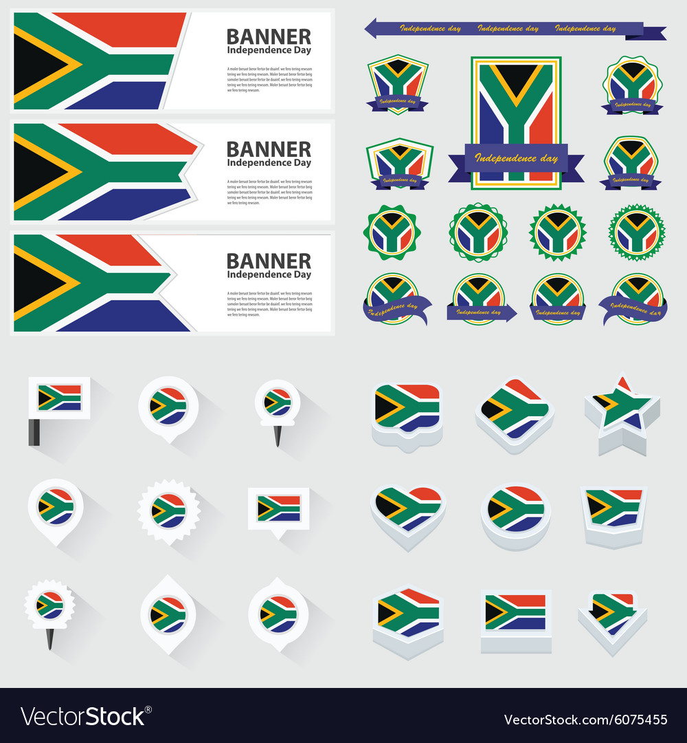 Set South Africa Royalty Free Vector Image Vectorstock