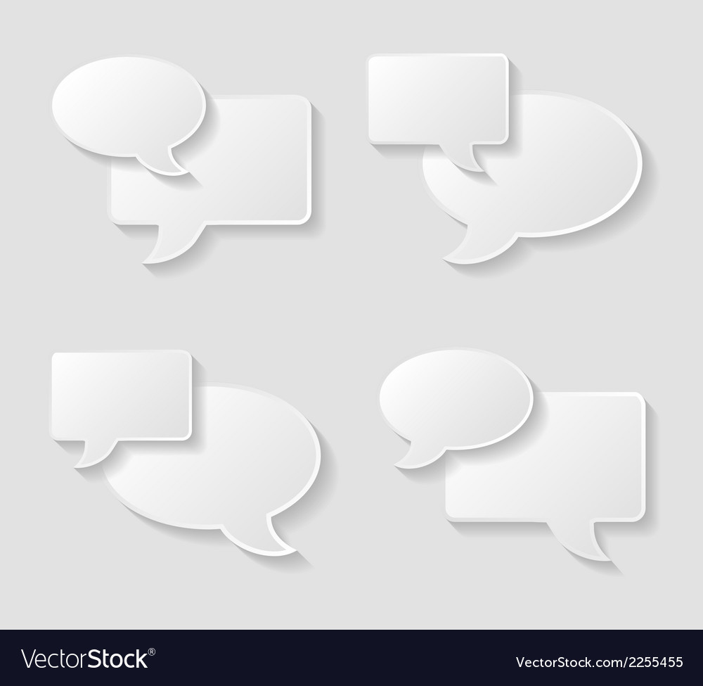 Speech bubble icons set