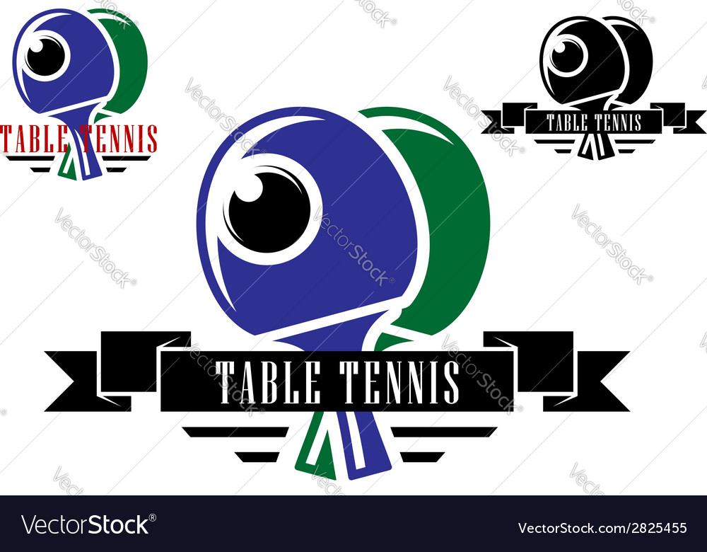 Table tennis emblems and symbols