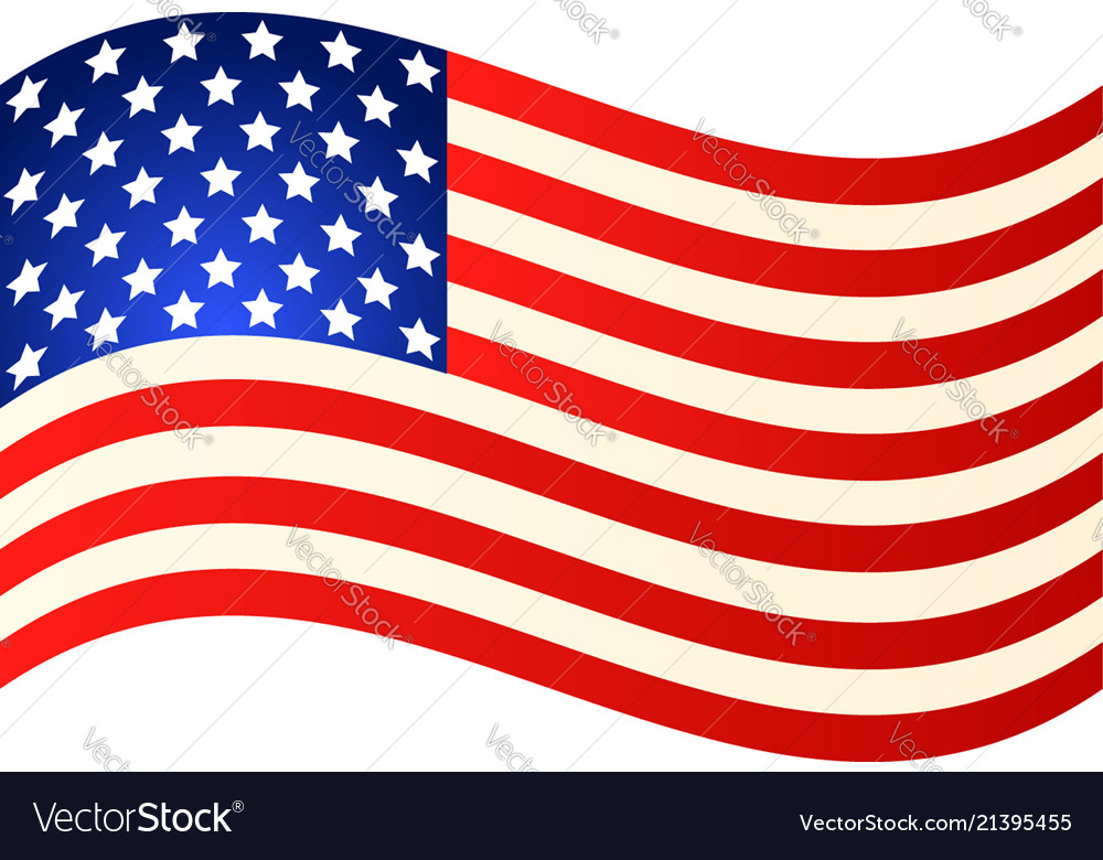 Wave american flag for independence day eps