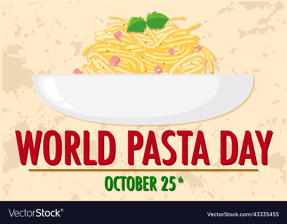 World pasta day banner design Royalty Free Vector Image