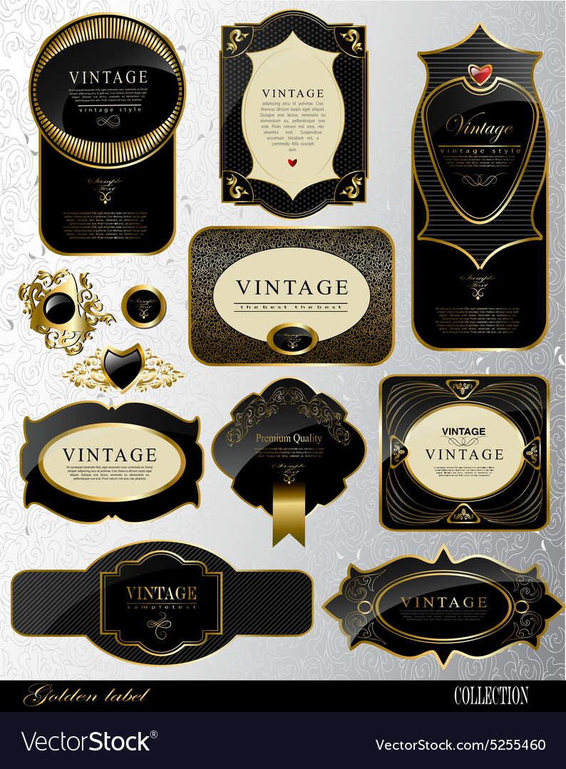 black gold labels royalty