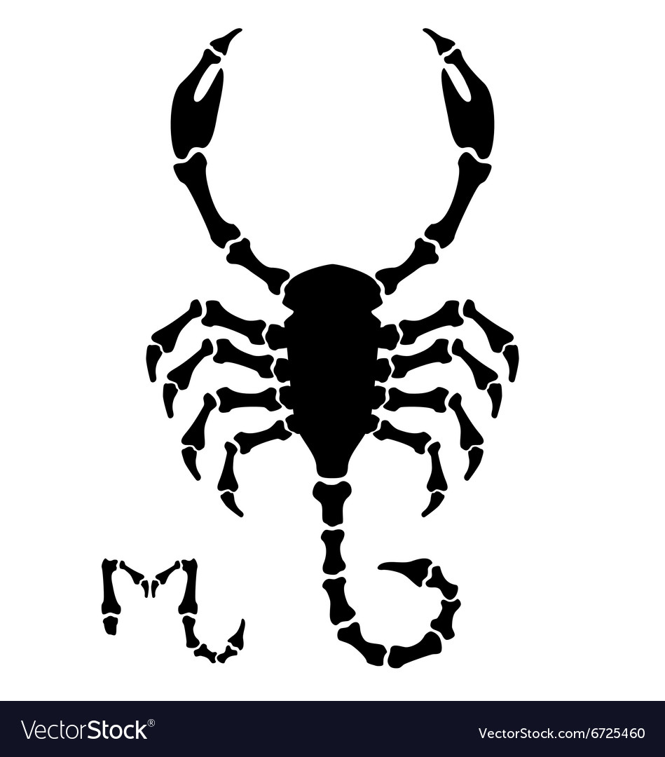 Black scorpio sign Royalty Free Vector Image - VectorStock