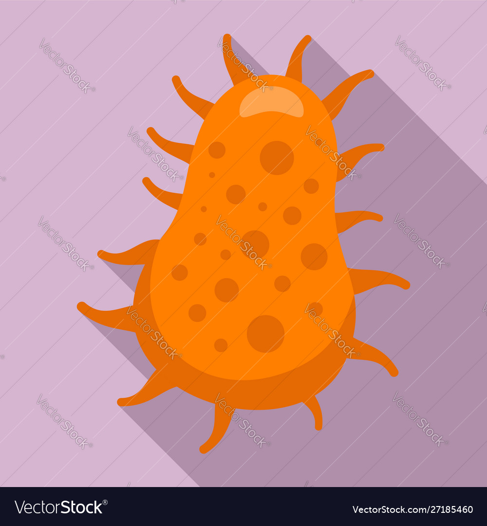 Pathogen bacteria icon flat style Royalty Free Vector Image