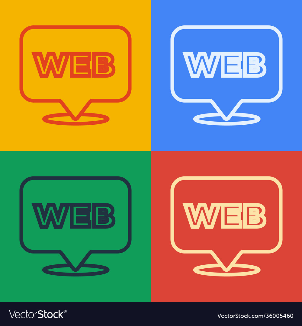Pop art line web and graphic design icon isolated vector image Pop art line web and graphic design icon isolated