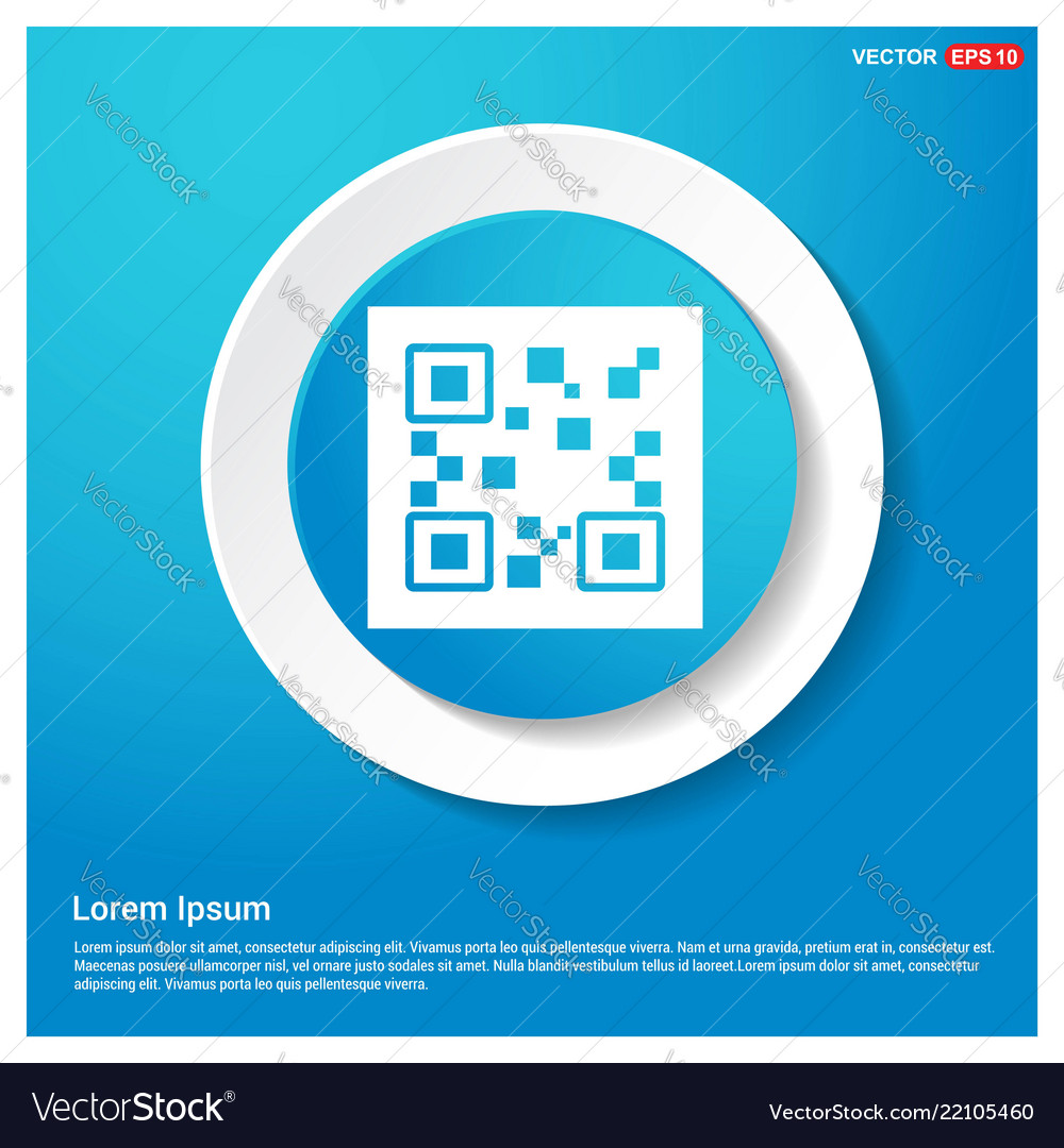Qr code icons abstract blue web sticker button vector image Qr code icons abstract blue web sticker button
