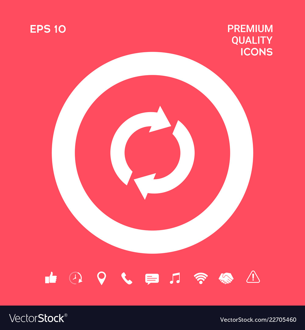 Reset button reload arrows graphic elements