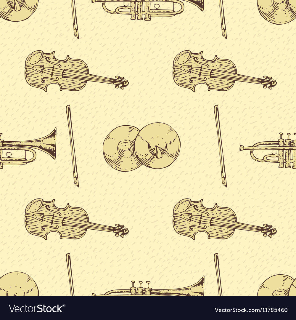 Seamless pattern with musical instruments