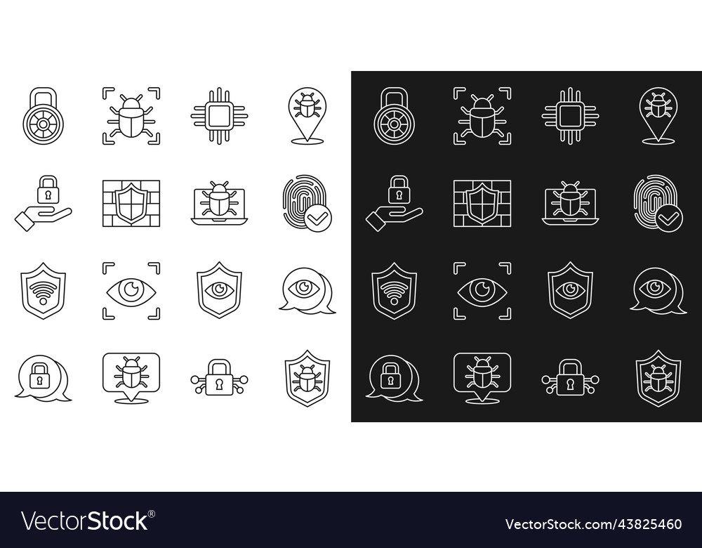 Zeile System Bug Augen Scan Fingerabdruck vector image Zeile System Bug Augen Scan Fingerabdruck