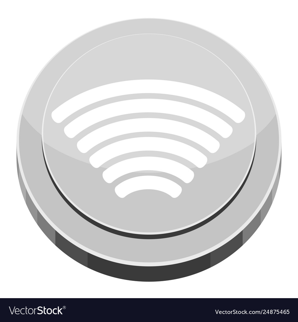 3d app button with a wifi icon