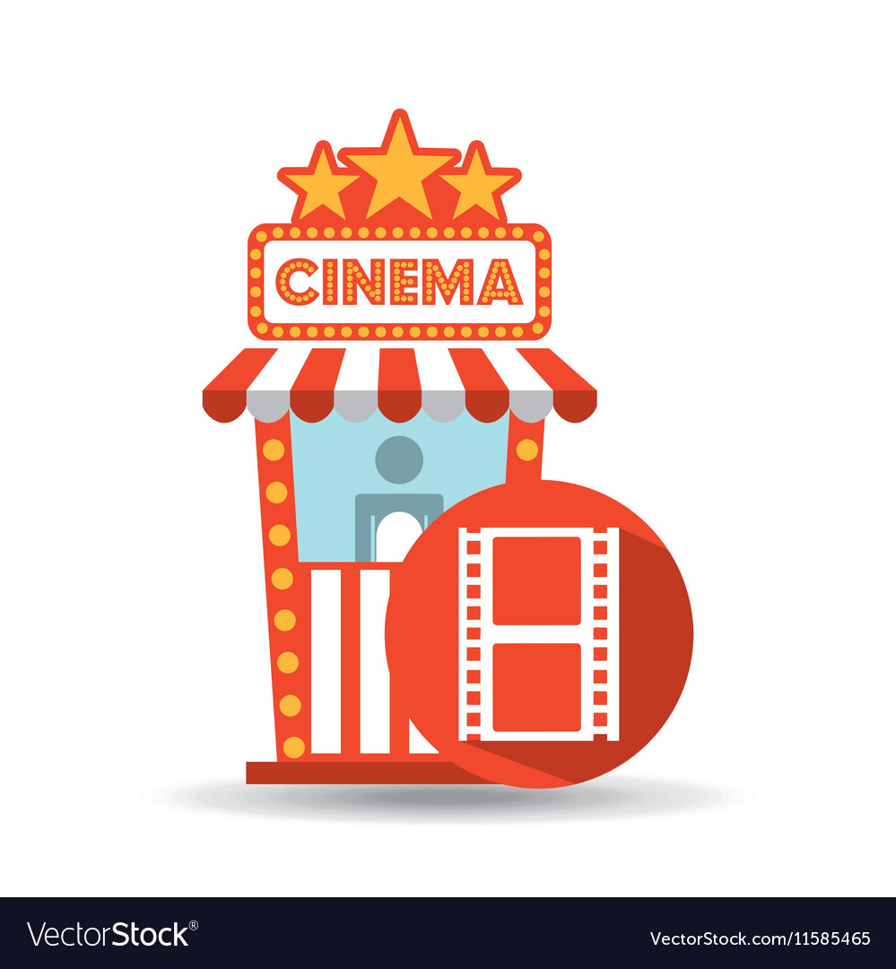 Cinema movie ticket office film strip graphic