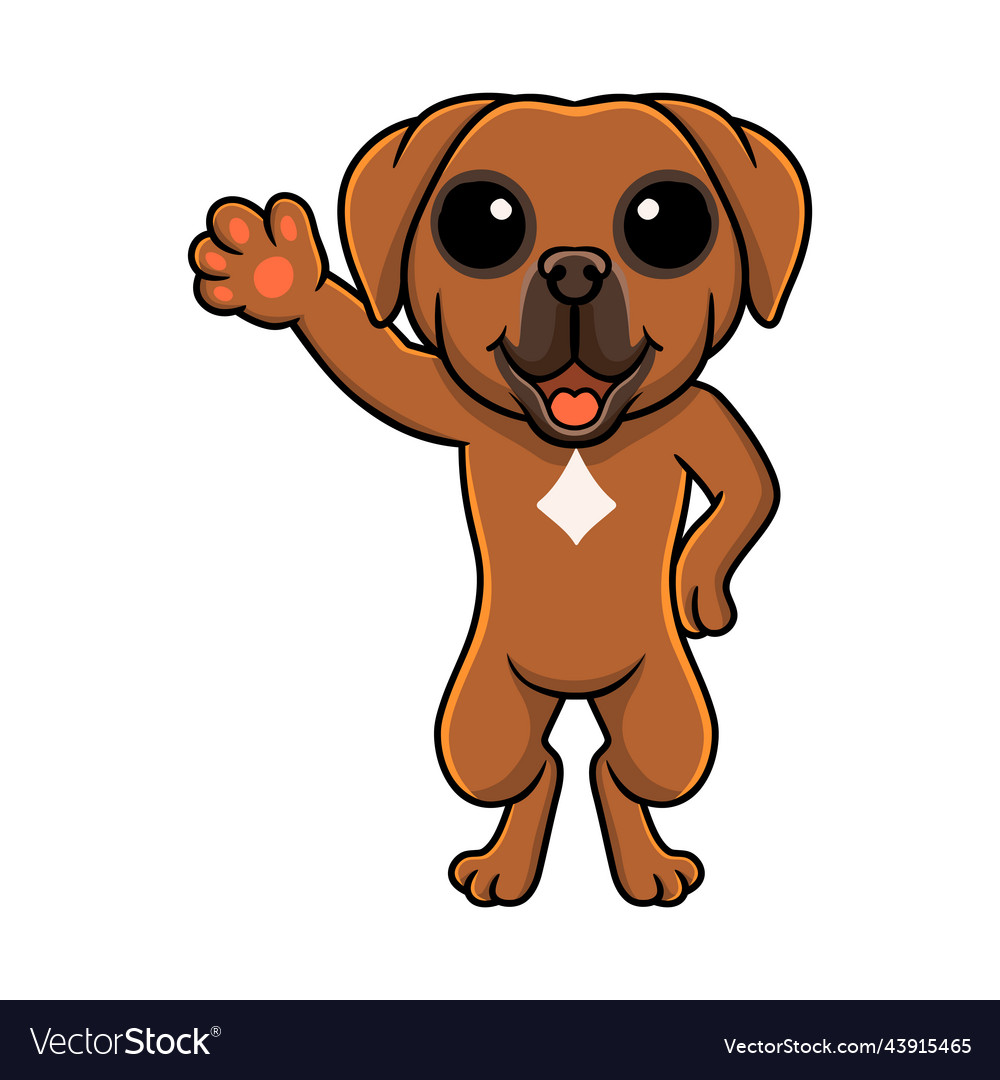 Süße tosa inu Cartoon waving hand