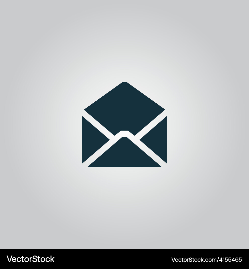 Envelope mail icon flat Royalty Free Vector Image