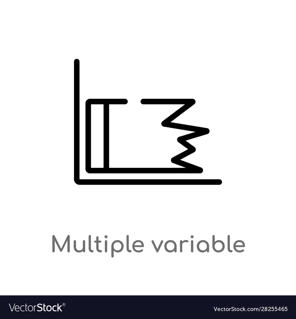 Outline multiple variable point line icon