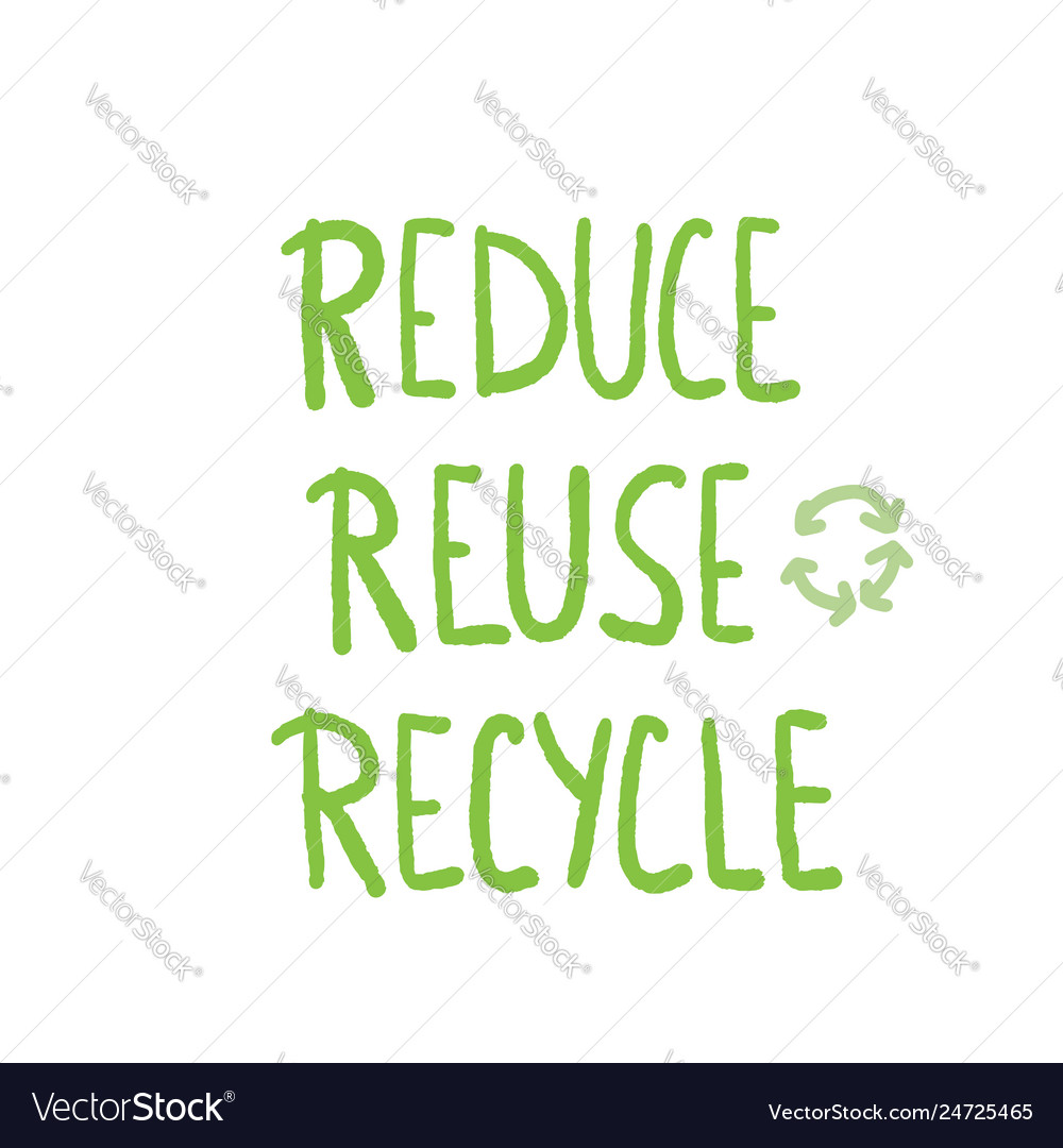 Reduce reuse recycle concept design vector image Reduce reuse recycle concept design