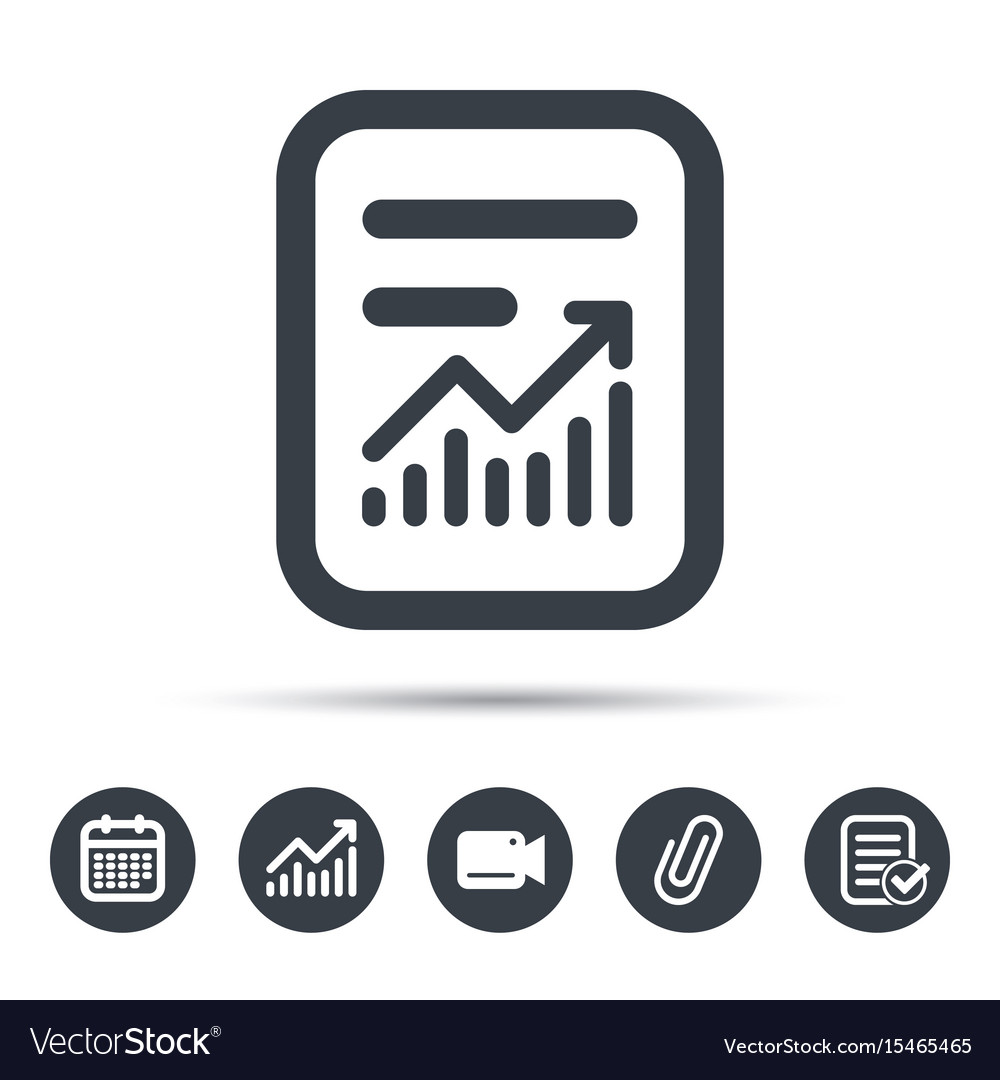 Report file icon document page with statistics