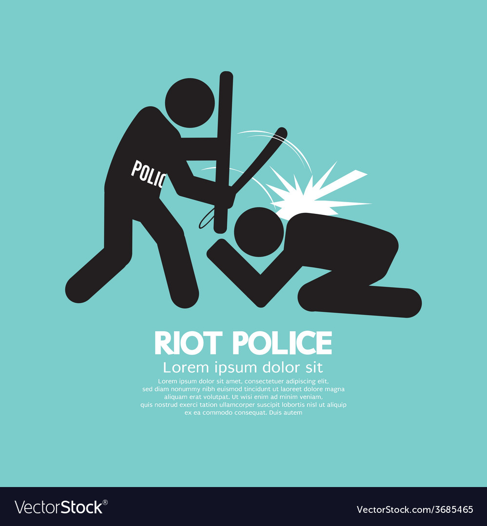 Riot police black symbol graphic