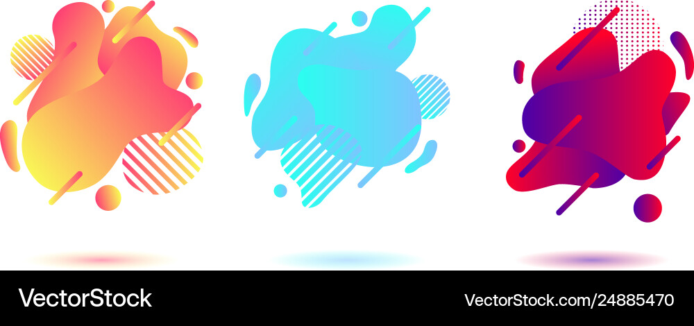 Abstract liquid background set Royalty Free Vector Image