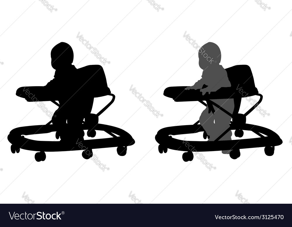 Baby walker Royalty Free Vector Image - VectorStock