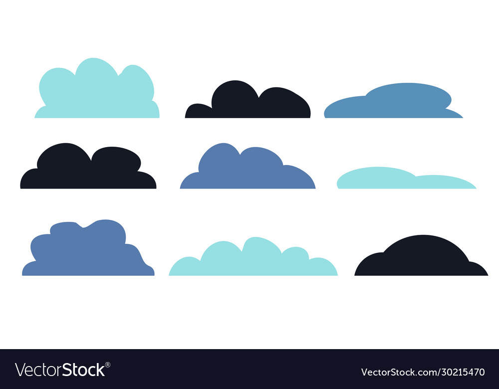 Clouds icons set